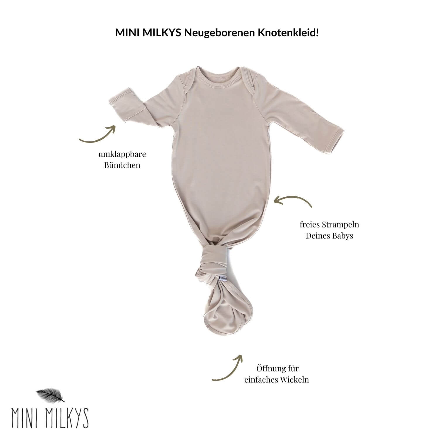 Mitwachsendes Knotenkleid - Sand Dune